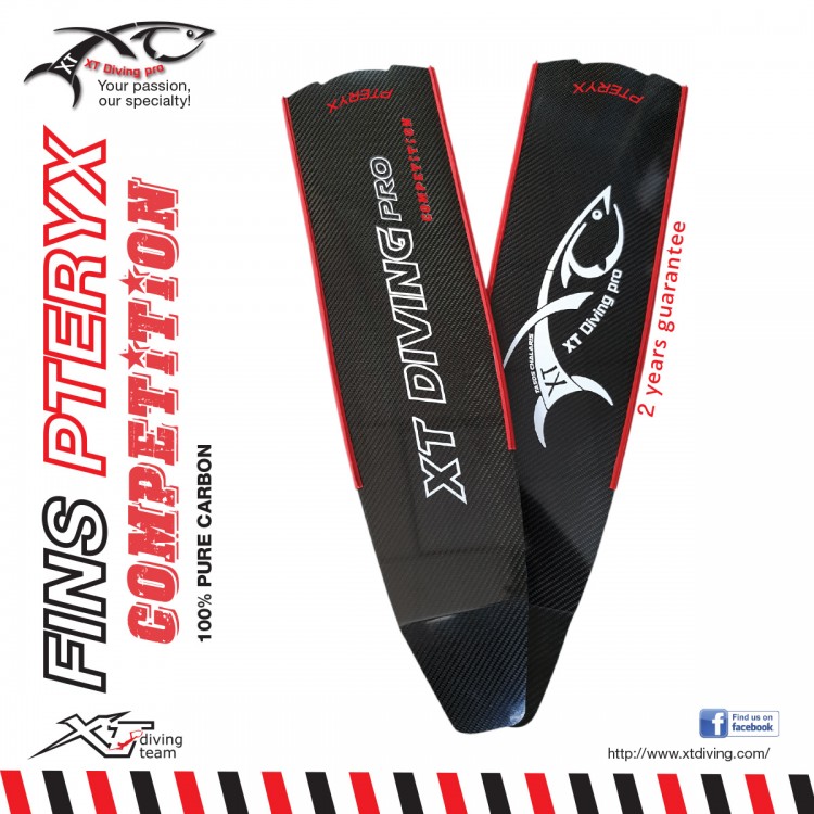 Karbonski listi za plavuti XT Diving Pro PTERYX Competition